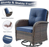 5-Piece Wicker Outdoor Patio Furniture Set - Fire Pit for Backyard, Garden & Porch