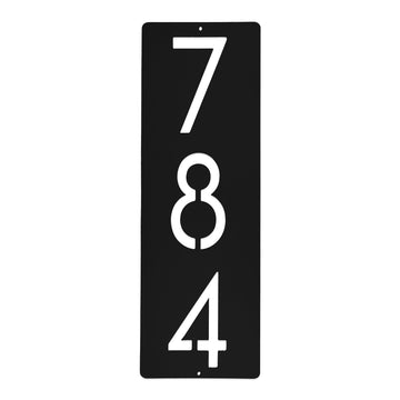 Cider House Rectangular Address Plaques - Vertical Custom Metal House Number Sign for Outside, Modern Home Address