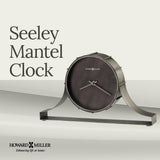 Howard Miller Seeley Mantel Clock - Antique Tabletop Clock with Quartz Movement, Bent Iron Frame, Industrial Style