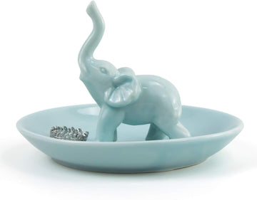 Elephant Gifts for Women Mom, Blue Elephant Ring Holder for Jewelry, Christmas Birthday Gifts for Women Mom Her