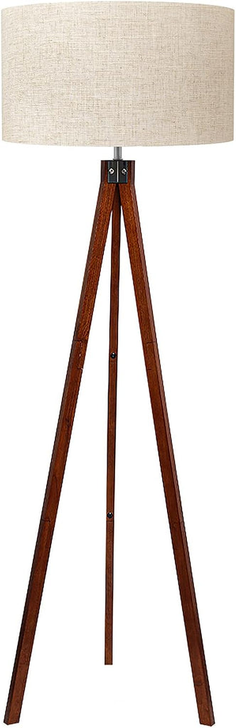 Wood Tripod Floor Lamp, Mid Century Standing Lamp, Modern Design Studying Light Room and Office