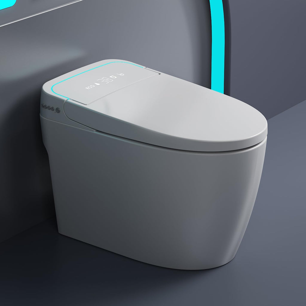 Glendan Smart Toilet Auto Flush: Elongated Heated Seat Tankless Toilet