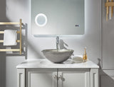 Honeysuckle Series Round Tempered Deco Glass Vessel Bathroom Sink | Top Mount Sinks Above Countertop |Handicraft