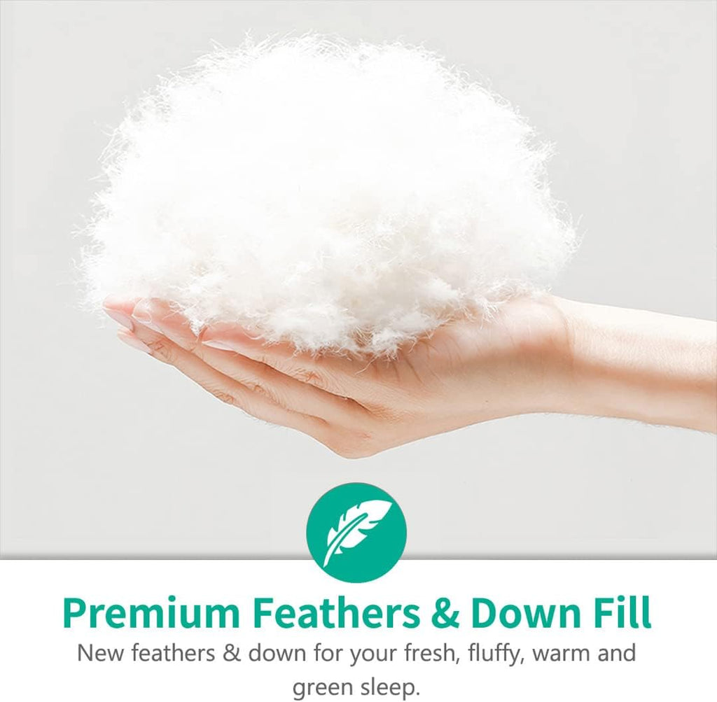 Luxury All Season Down Feather Fibers Comforter Full/Queen Duvet Insert