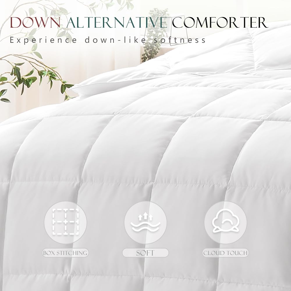 Lightweight Duvet Insert Oversized King, Thin Comforter 120x98