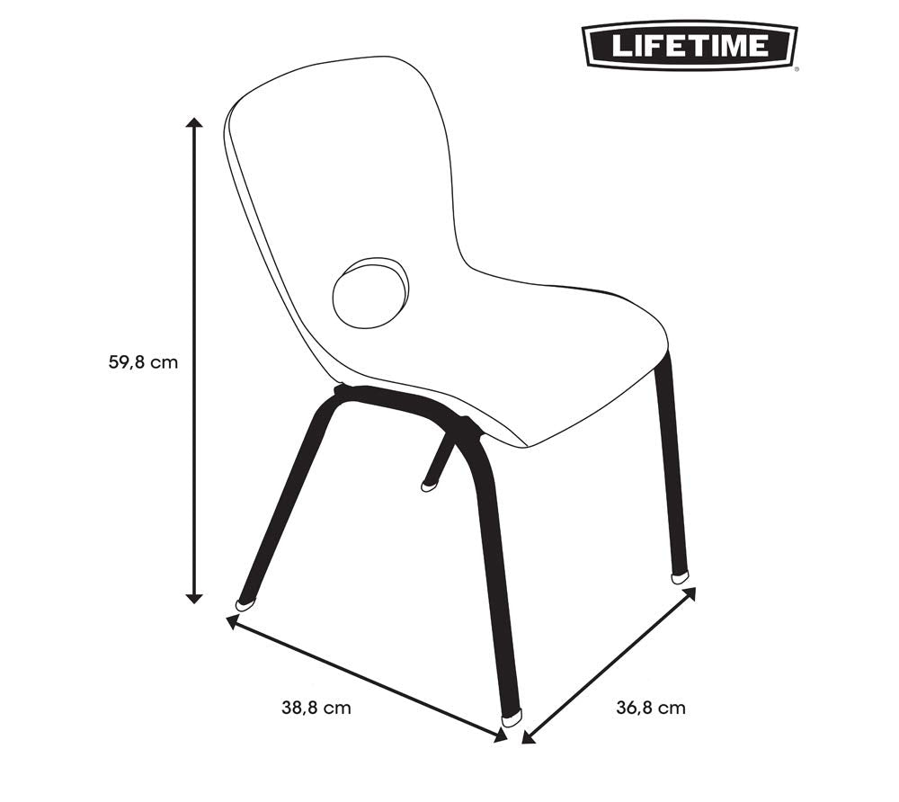 Kids Stacking Chair (4 Pack), Lime Green