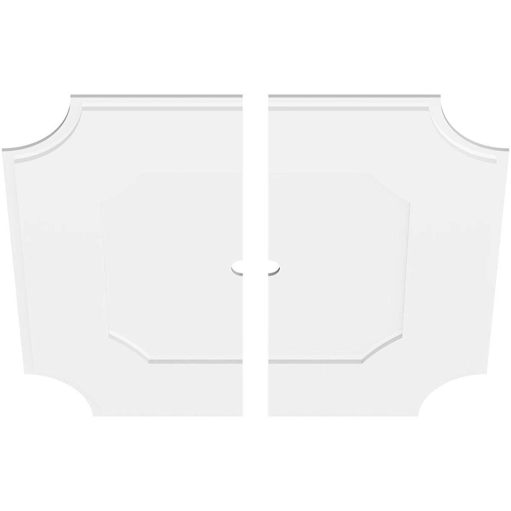 02000 Architectural Grade PVC Contemporary, Two Piece Urethane Ceiling Medallions 40"OD x 2"ID x 24"C