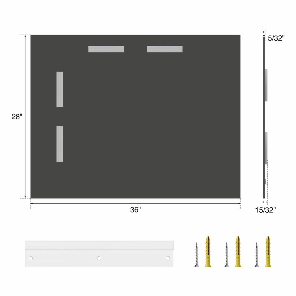 28"x36" Frameless Beveled Bathroom Mirrors for Vanity