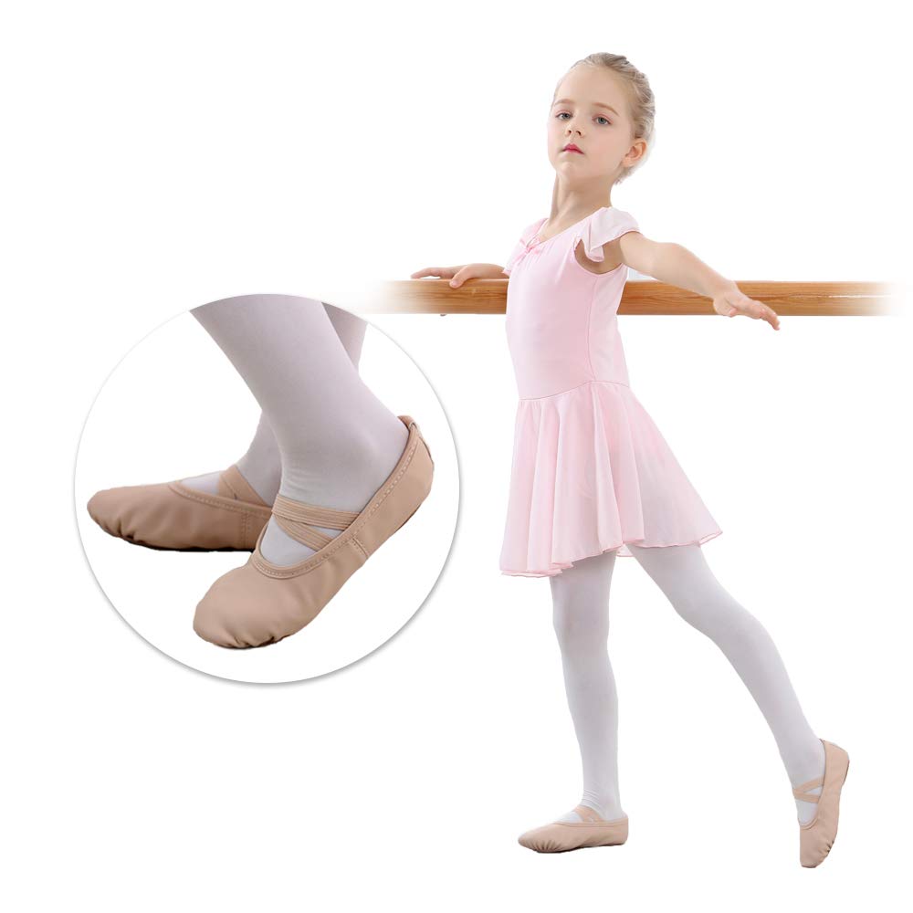 Ballet Shoes for Girls Toddler Soft Leather Split Sole(BP, 9MT)