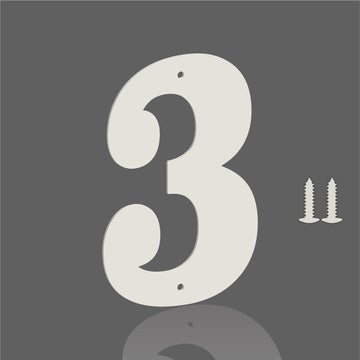 24 Inch White Metal Letters, Modern Metal House Address Letters and Numbers for Outside Signs, Outdoor Mailbox