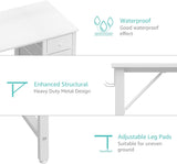 Small White Desk with Drawers, 40 Inch Kids Girls Study Desks