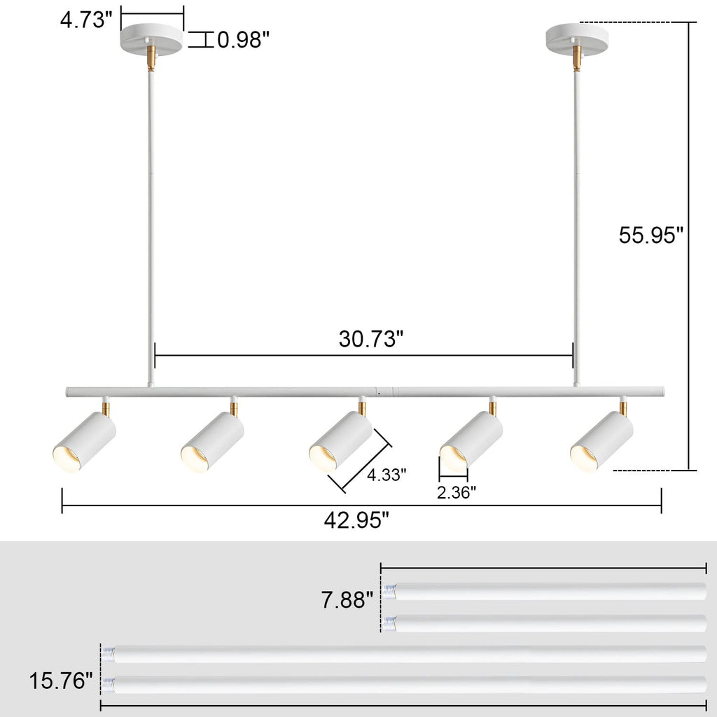 LED Track Lighting Kit White Track Light Flexibly Rotatable Light Head Modern Spot Lighting Living Room