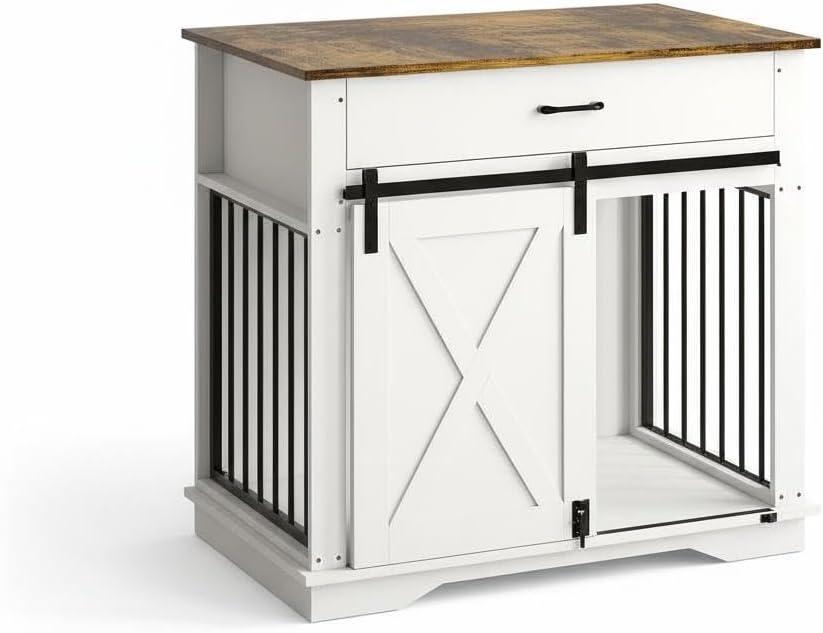 Dog Crate Furniture with Storage Table