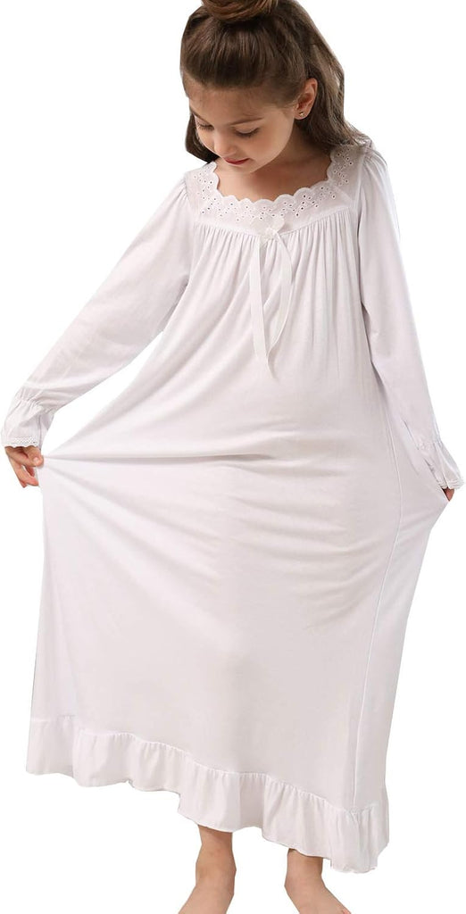 Girls' Princess Nightgowns Lace Sleep Dress Kids Sleepwear