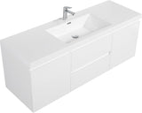 60 Inch Floating Bathroom Vanity with Sink, Large Storage Wall Mounted Floating Vanity with Soft Close Drawers