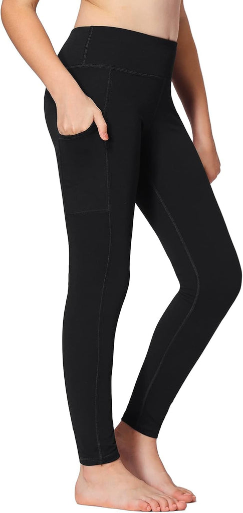 Girls Leggings with Pockets Kids Dance Yoga Running Athletic Pants
