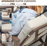 4-Piece Metal Outdoor Patio Furniture Set for Patio, Garden & Porch