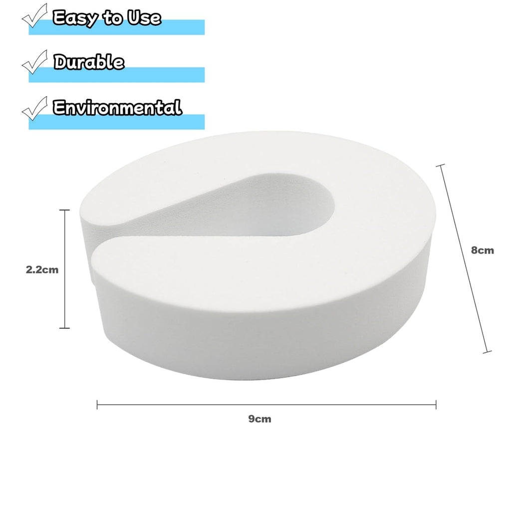 Door Pinch Guards, 6 Packs White Foam Baby Proof Door Stopper- Prevents Finger Pinch Injuries, Slamming Doors &