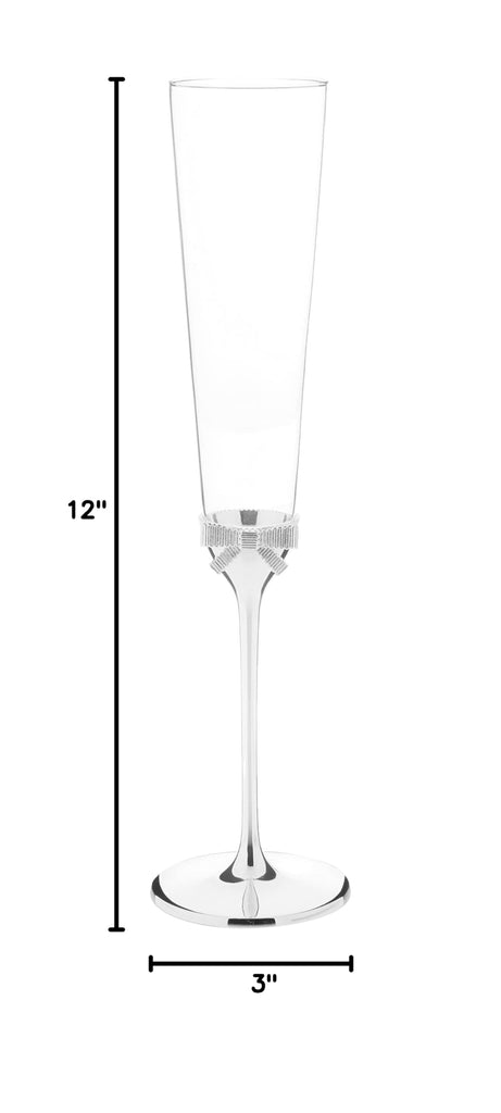Grace Avenue 2-Piece Champagne Flute Set, 2 Count (Pack of 1), Metallic