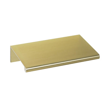 #3306-3 in. Brand Back Mount Finger Edge Pull, Brushed Brass