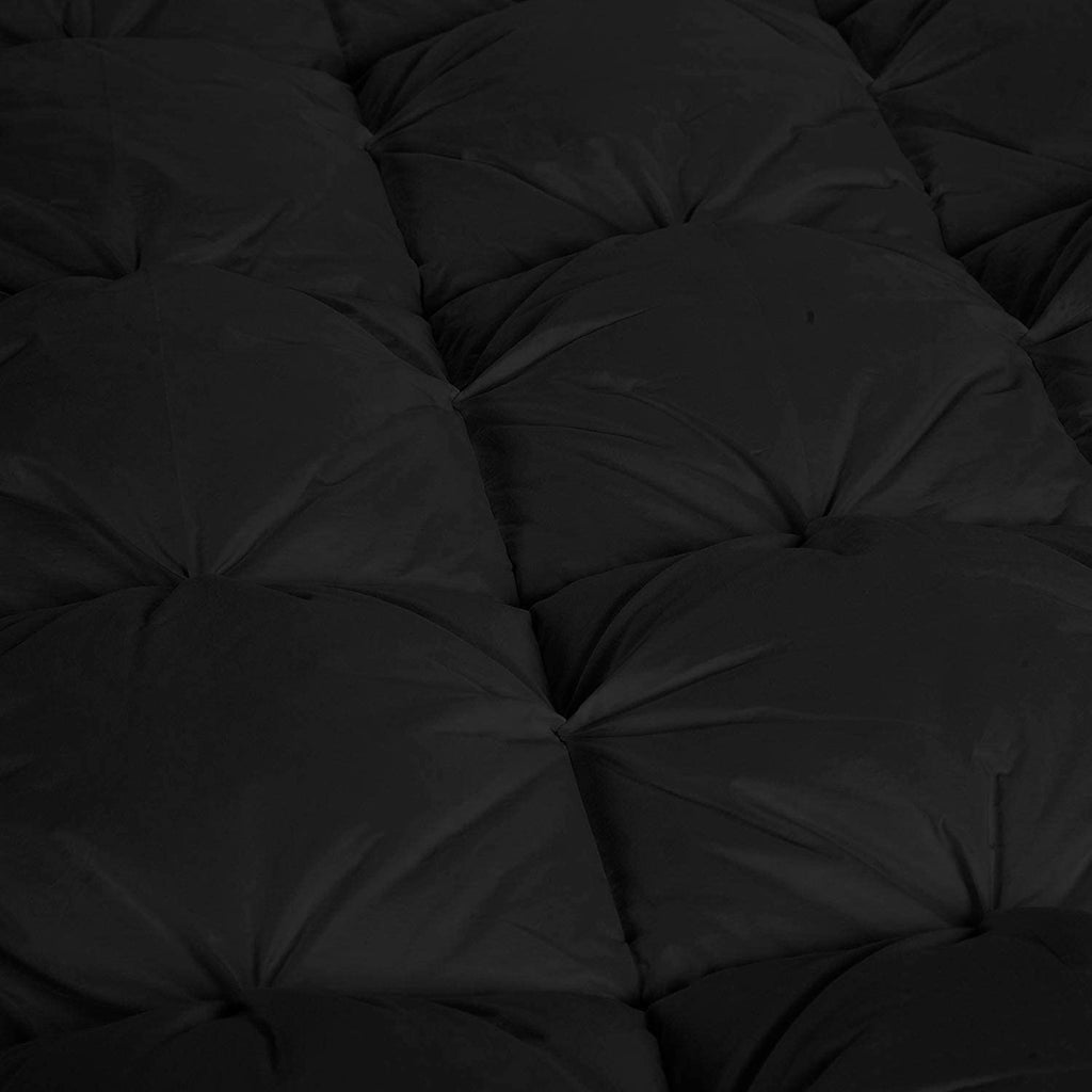 1 Piece Half Piece Pinch Pleated Luxury Comforter Premium 1000 Thread Count | 550 GSM Fiber Fill, 100% Egyptian