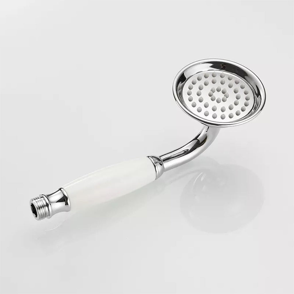 Vintage Hand Shower Head, Brass Telephone Shower Head High Pressure Clawfoot Tub Faucet Sprayer Replacement, Chrome