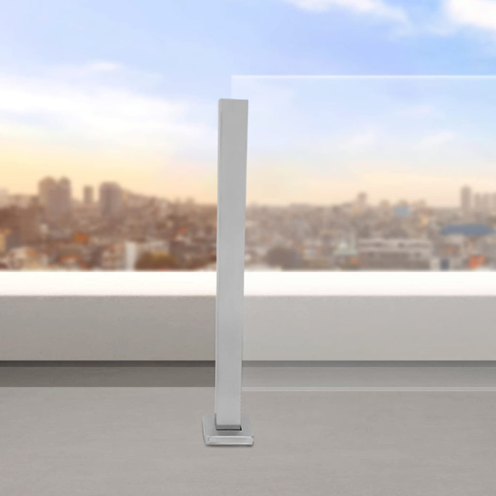 Glass Railing Post, 304 Stainless Steel Glass Balustrade, Balcony Guardrails for Balustrade Balcony Deck Stairs