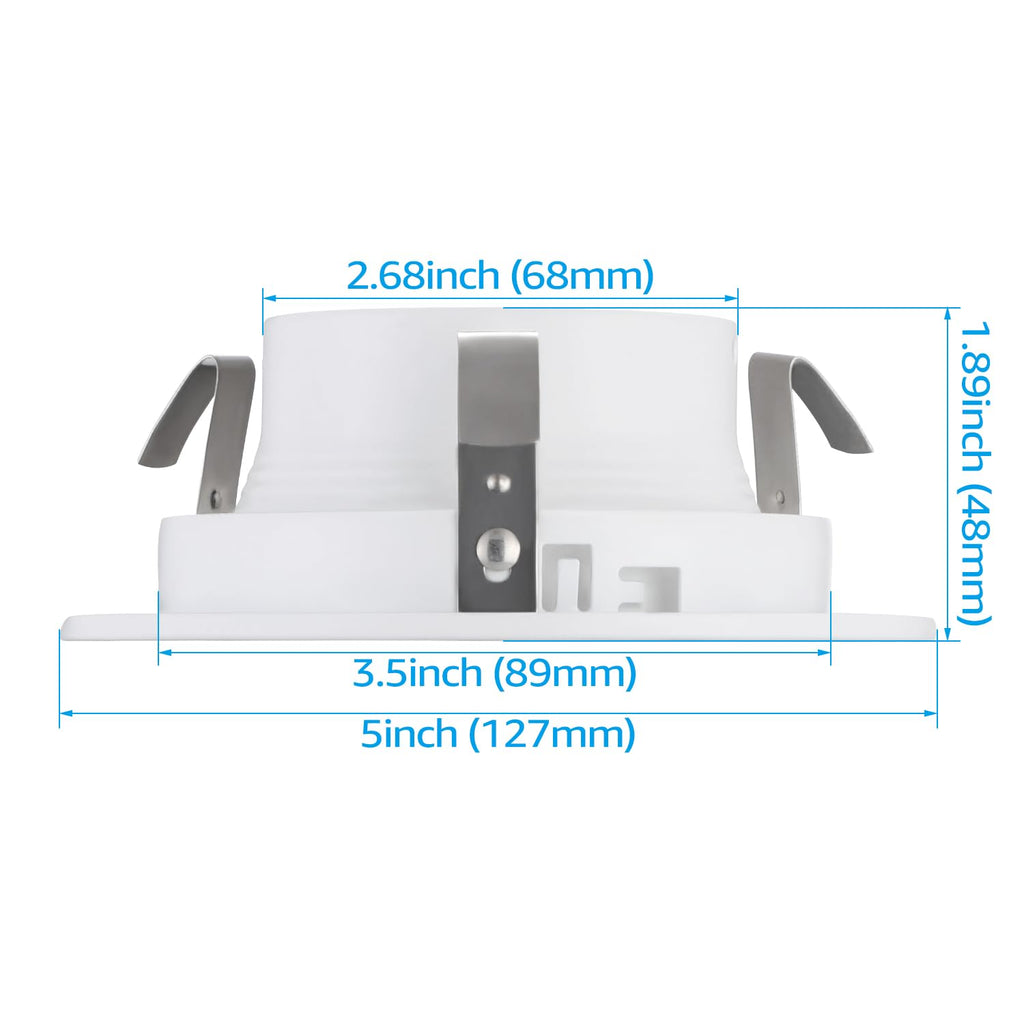 4 Inch Recessed Light Trim, White