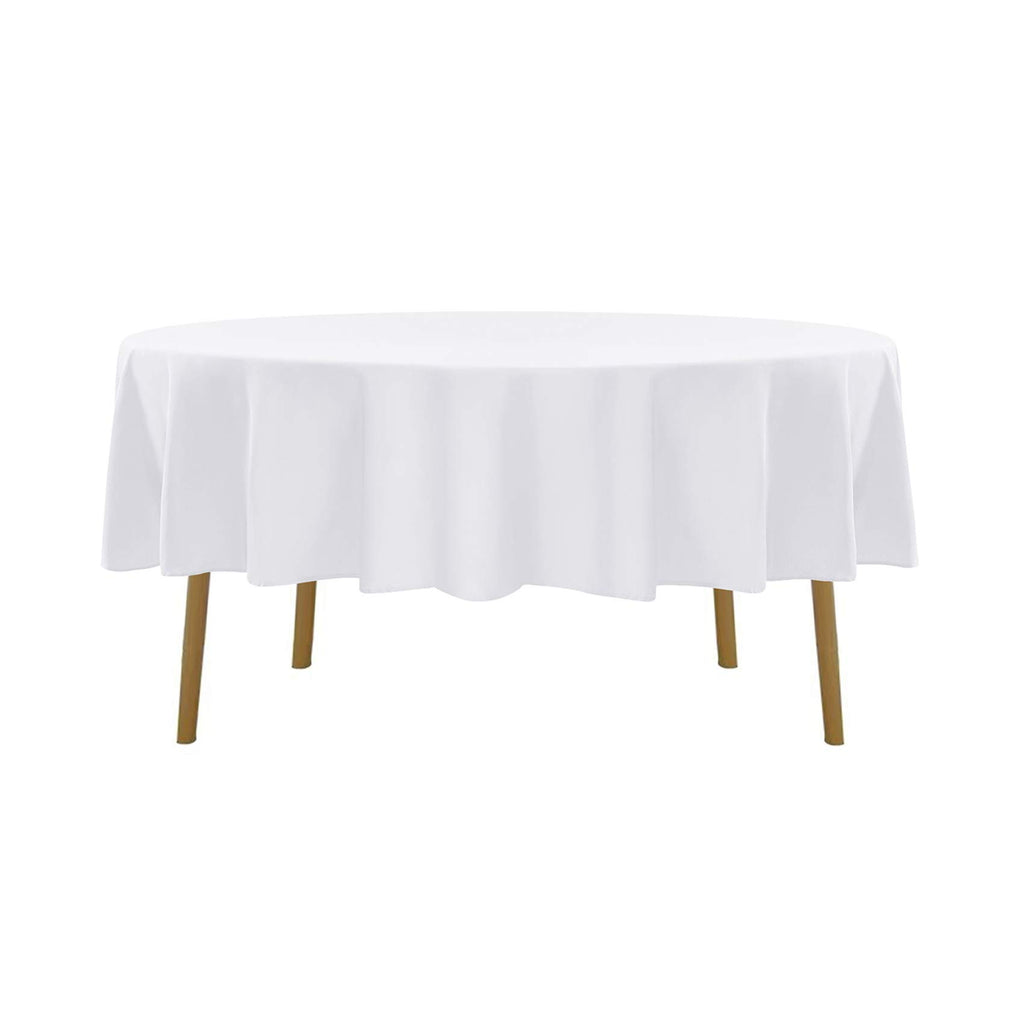 90 inch Round Tablecloth Washable Polyester Table Cloth Decorative Table Cover for Wedding Party Dining Banquet(90