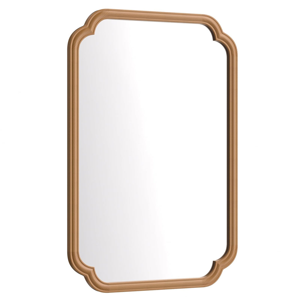 Wood Bathroom Mirror for Wall Mounted, 24" x 36" Rustic Bathroom Mirror for Over Sink with Wood Frame Farmhouse