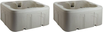 Spas Rock Solid 4-Person Plug and Play Hot Tub Spa with Soothing Air Jets, Underwater LED Lights and Insulated Cover