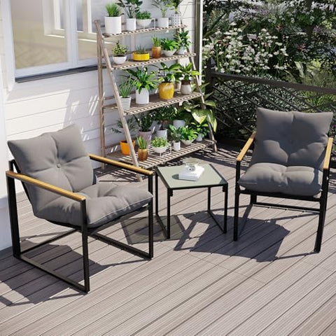 3-Piece Outdoor Patio Furniture Set for Patio, Garden & Porch