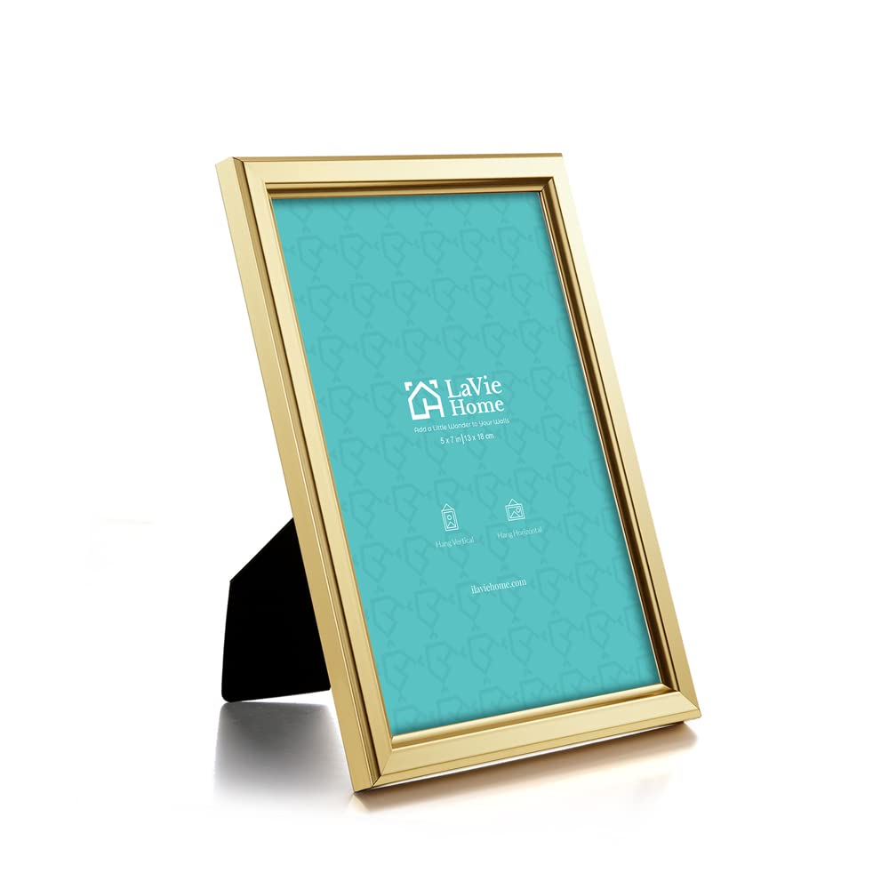 5x7 Picture Frames (12 Pack, Gold) Simple Designed Photo Frame with High Definition Glass for Wall Mount & Table Top