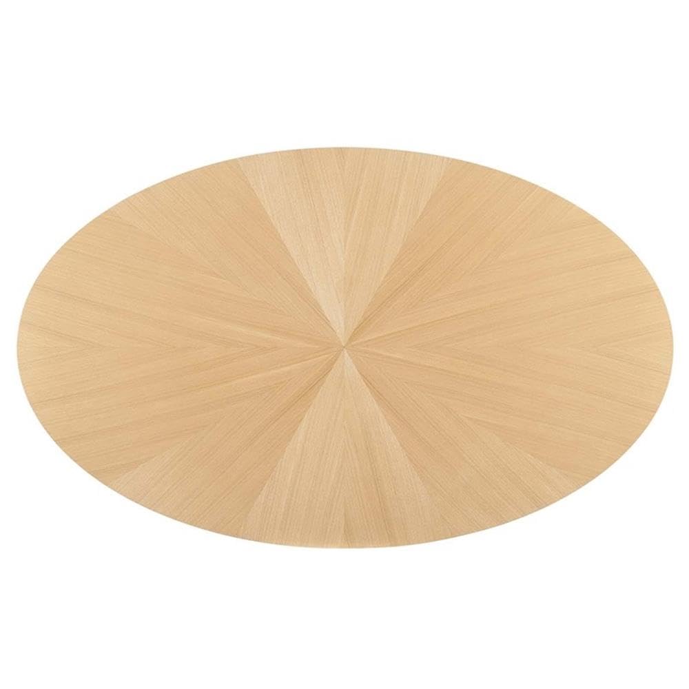 Crossroads 71" Oval Wood Dining Table, Oak