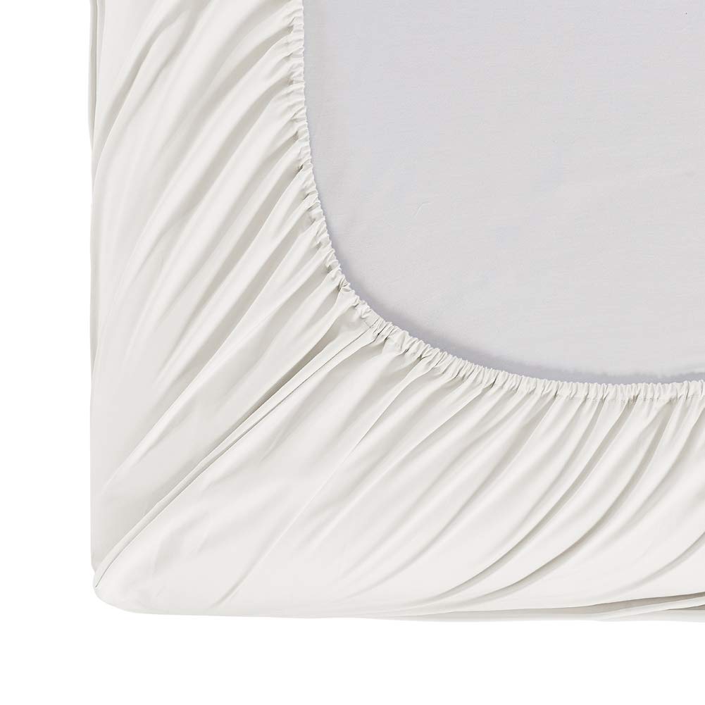 Queen Size Percale Bed Sheets, 200 Thread Count Cotton Polyester Blend Sheet Set, Wrinkle Free, Breathable, Crisp