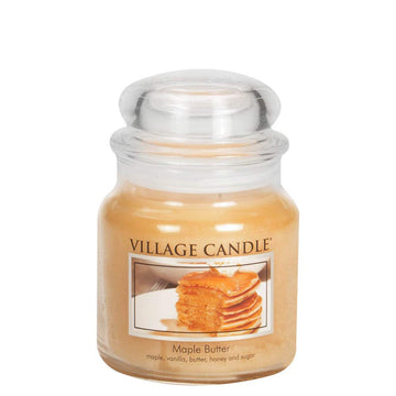 Maple Butter 16 oz Glass Jar Scented Candle, Notes of Maple, Vanilla, Butter, Honey, Sugar, Featuring Dual Wick
