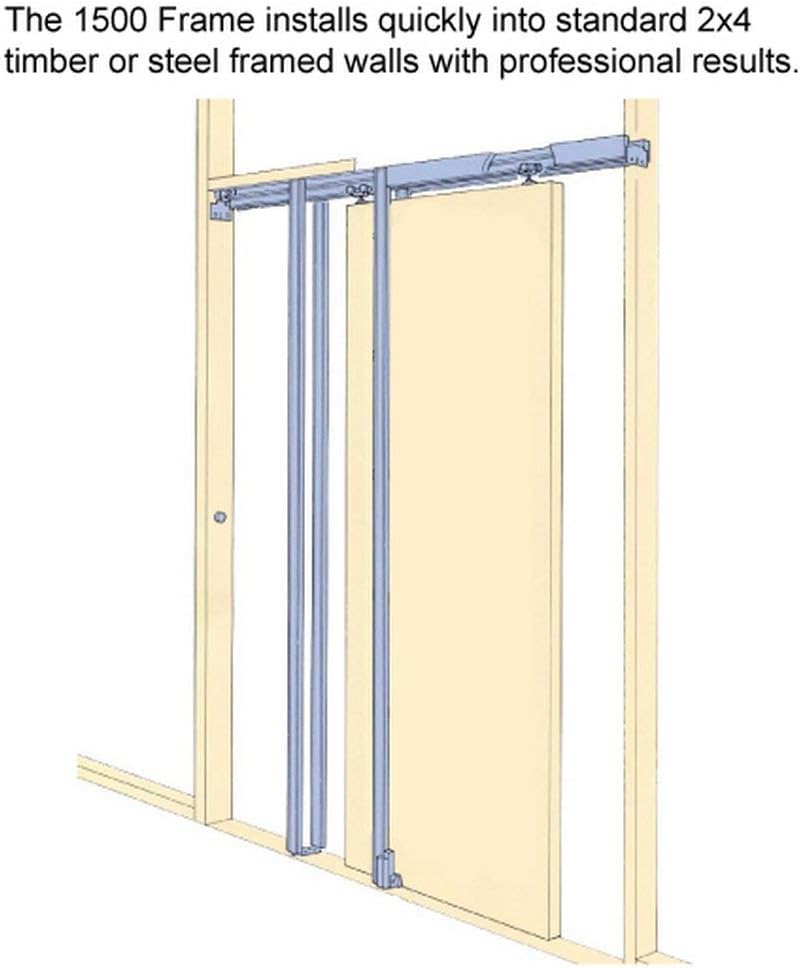 Mela 7012 | Interior French Single Pocket Door with Frosted Glass, MDF, 30x80, White, Classic Style 