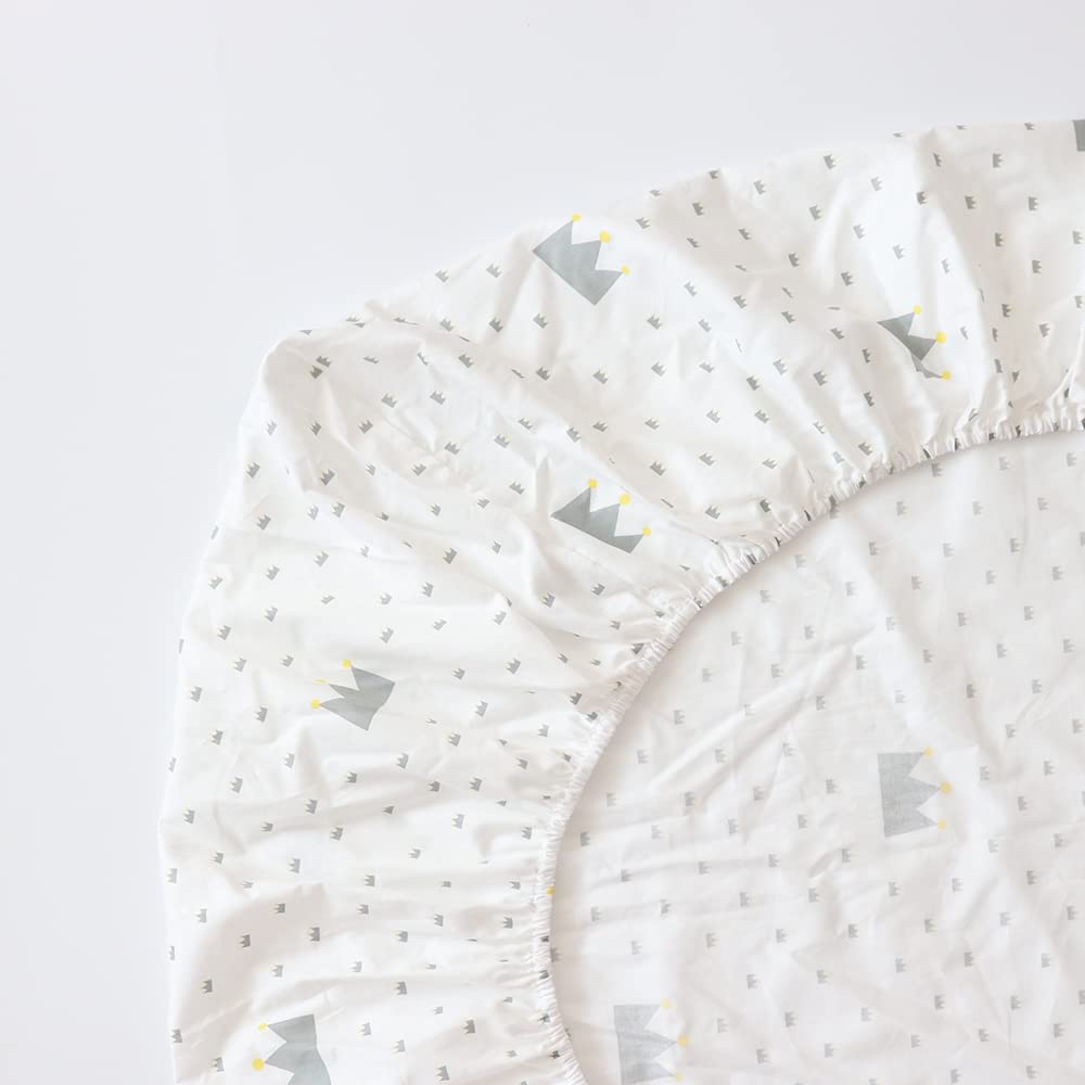 3Pcs Cotton Crib Bedding Set Duvet Cover Fitted Sheet Pillowcase