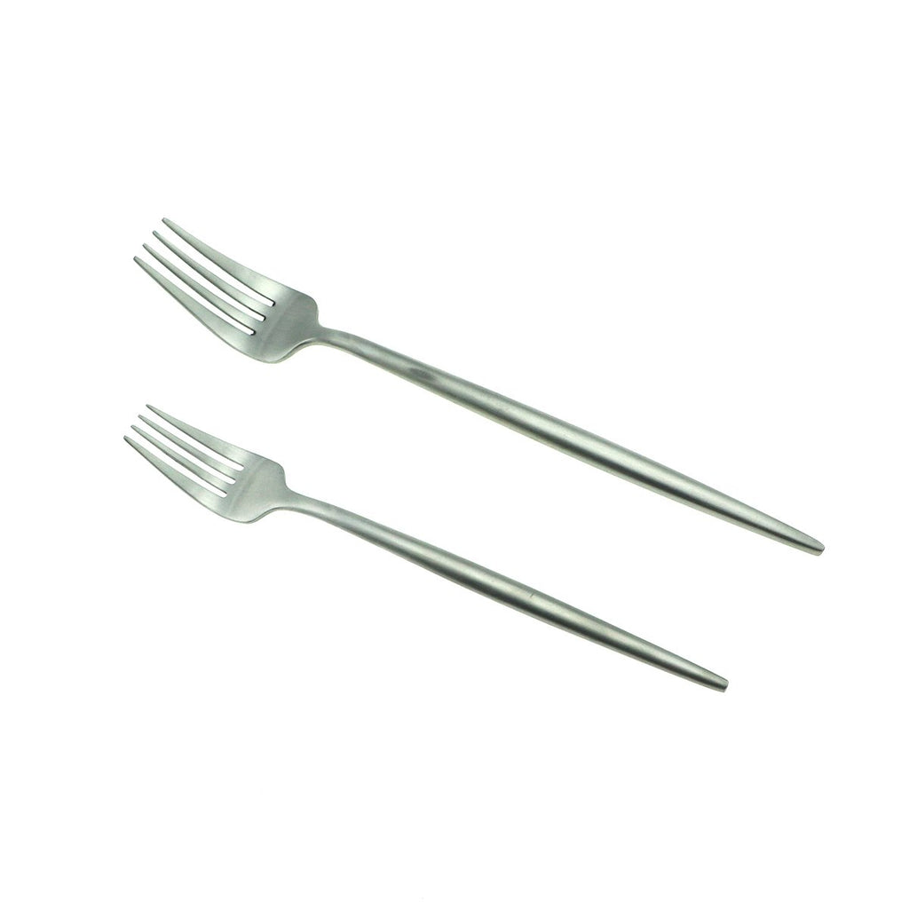 18/10 Stainless Steel 20-Piece Matte Silver Flatware Set, Dinner Knife Fork Salad Fork Dessert Spoon, Service for 4