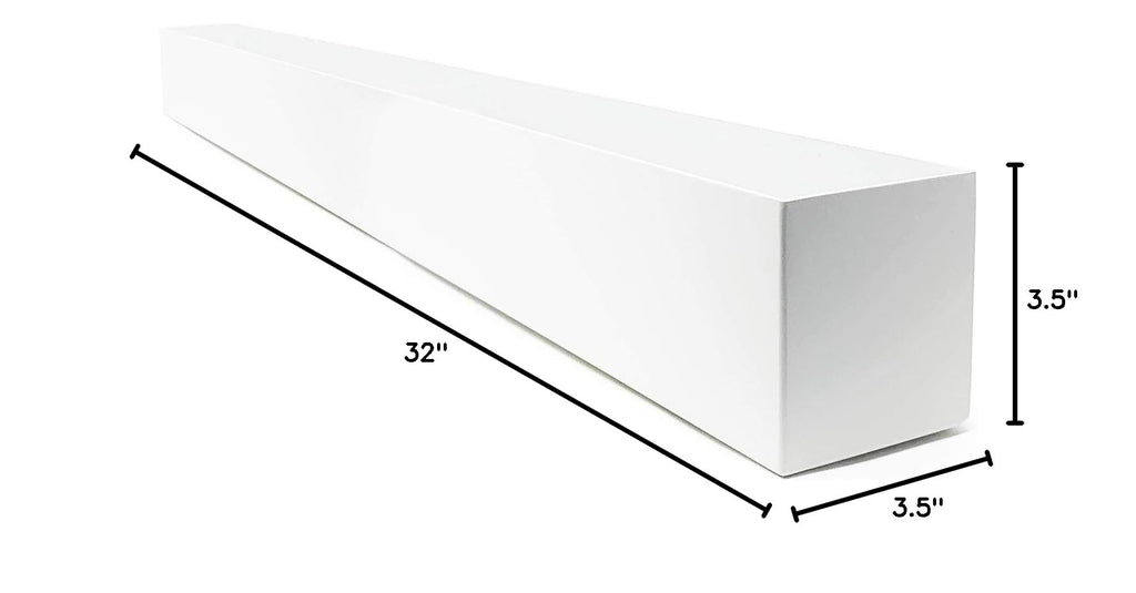 Modern Metal Trough Rectangle Planter 32 inch, White