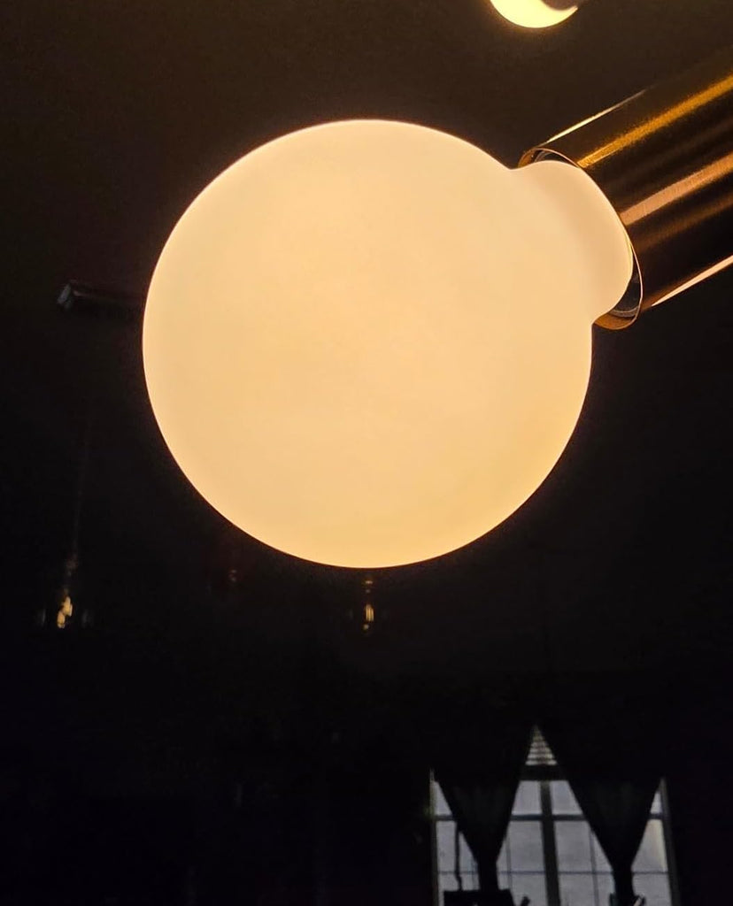 LED Light Bulb G25/G80 Dimmable Flick-Free Matt Porcelain White 120V 6W 2700K CRI95 High Color Accuracy Light Globe