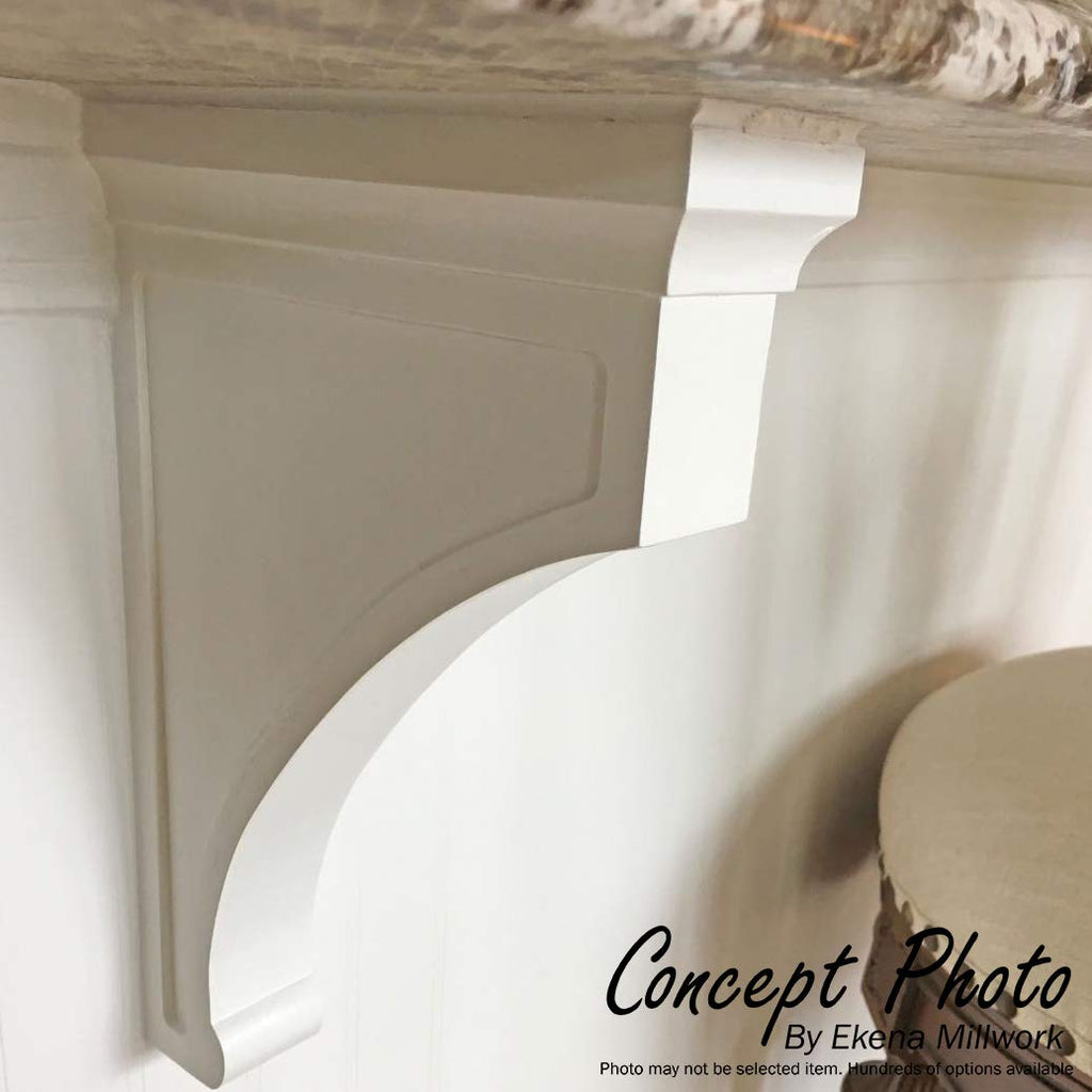 Bedford Wood Brackets, 5 1/4"W x 8 1/2"D x 11"H , Red Oak