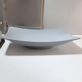 22"x14" Grey Stone Resin Vessel Sink Rectangle Bathroom Sink Above Counter, Modern Grey Vessel Sink for Bathroom Vanity