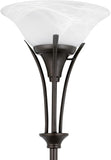 63361 Gatineau 71" Dark Bronze Floor Lamp with Alabaster Glass Shade
