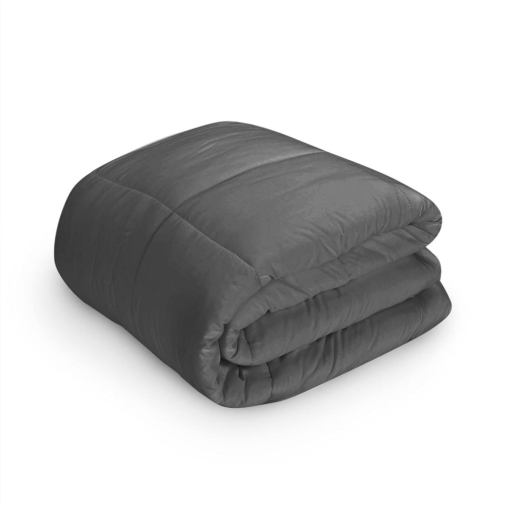 Comforter - All Season Down Alternative Bedding Comforter/Duvet Insert, Ultra Soft, Box Stitched. King Size, Gray