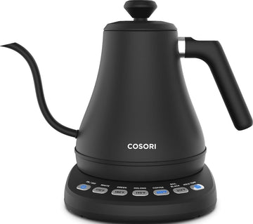 Gooseneck Electric Kettle with Temperature Control, 0.8L, Black | No Plastic Contact with Water, 5 Presets, 60-Min