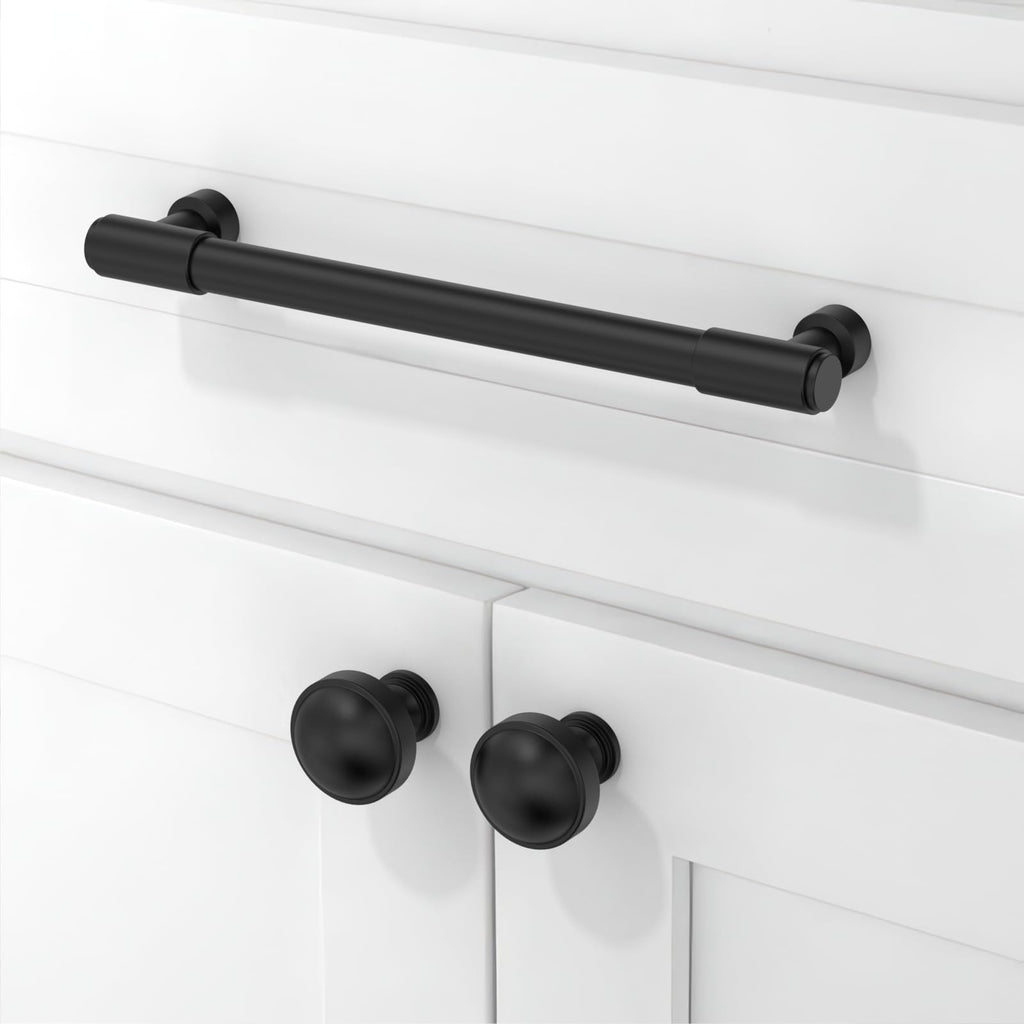 10 Pack Matte Black Cabinet Pulls 6.3 Inch(160mm) Kitchen Cabinet Handles Cabinet Hardware Drawer Pulls