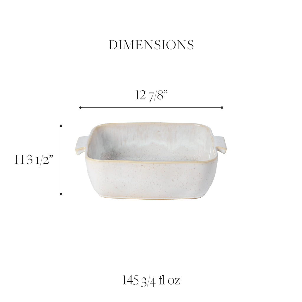 Ceramic 10.75" Square Baker - Eivissa Collection, Sea Blue | Oven & Dishwasher Safe Bakeware | Food Safe Glazing