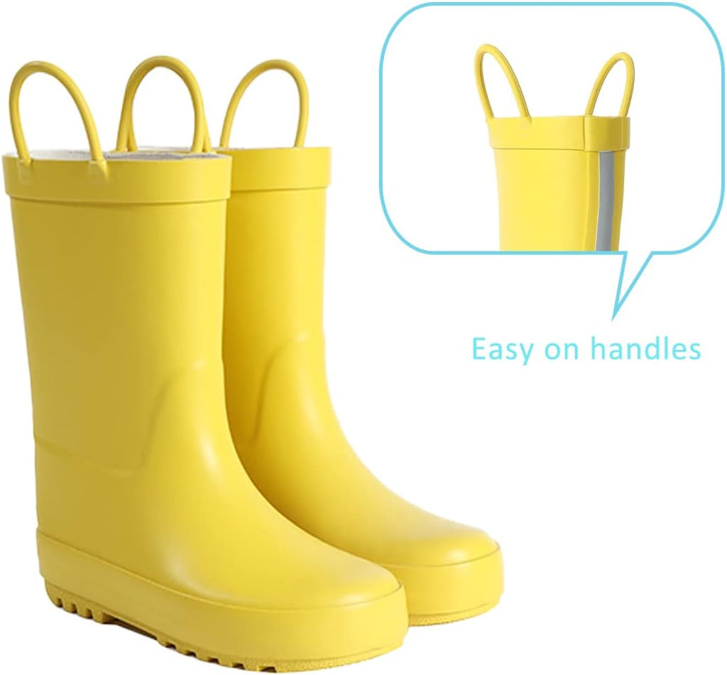 Kids Rain Boots, Toddler Rain Boots Waterproof Rubber Kids Rain Boots for Girls and Boys with Fun Patterns