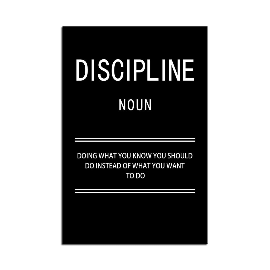 Discipline Noun Inspirational Posters Motivational Affirmative Wall Art Prints on Canvas Modern Home Decor Painting